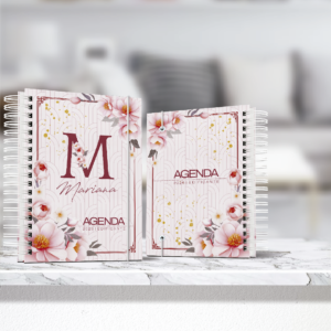 Agenda personalizada com nome à escolha. Ideal para uso pessoal, presente ou organização diária. Design moderno e exclusivo.